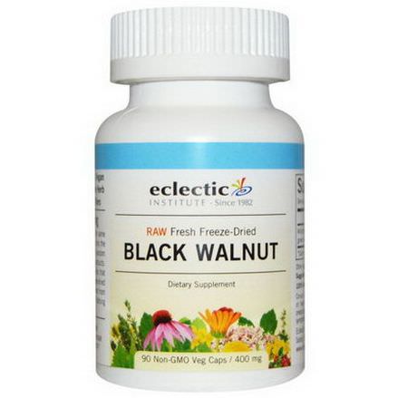Eclectic Institute, Black Walnut, 400mg, 90 Non-GMO Veggie Caps