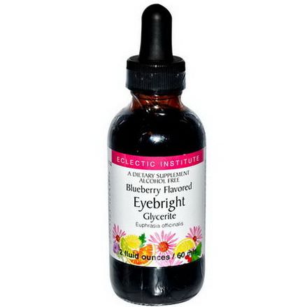 Eclectic Institute, Eyebright Glycerite, Alcohol Free, Blueberry Flavored 60ml