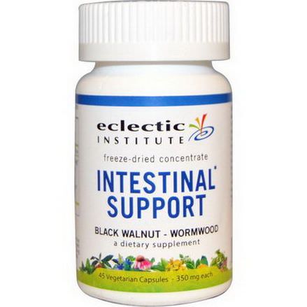 Eclectic Institute, Intestinal Support, Black Walnut - Wormwood, 350mg, 45 Veggie Caps