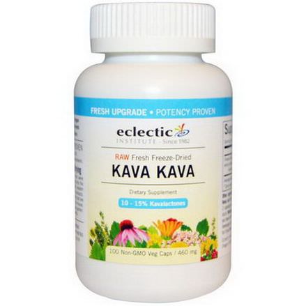 Eclectic Institute, Kava Kava, Whole Lateral Root, 100 Veggie Caps