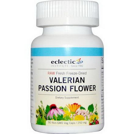 Eclectic Institute, Valerian Passion Flower, 250mg, 90 Non-GMO Veggie Caps
