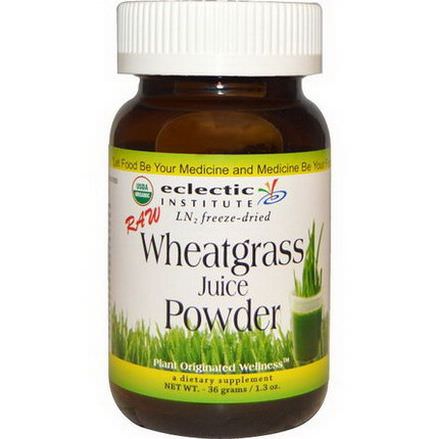 Eclectic Institute, Wheatgrass Juice Powder, Raw 36g