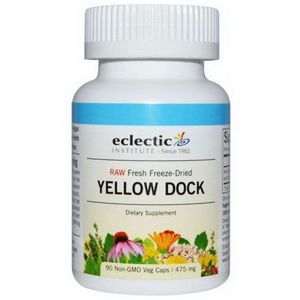 Eclectic Institute, Yellow Dock, 475mg, 90 Non-GMO Veggie Caps