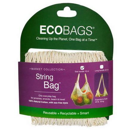 Eco-Bags Products, Market Collection, String Bag, Tote Handle 10 in, Natural, 1 Bag