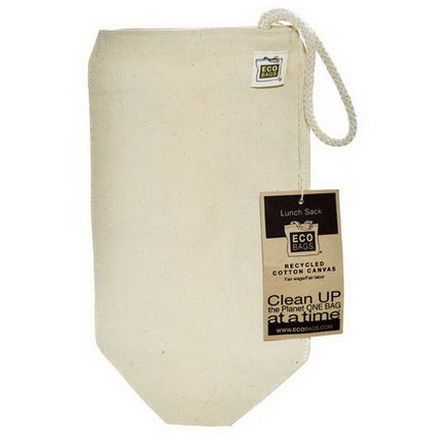 Eco-Bags Products, Recycled Cotton Canvas Lunch Sack, 1 Bag, 7