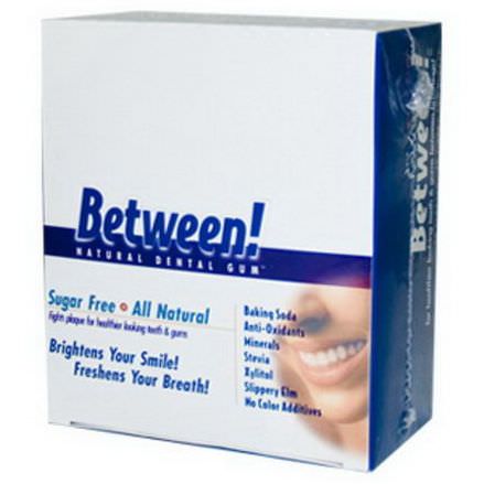 Eco-Dent, Between! Dental Gum, Sugar Free, Wintergreen, 12 Sleeves, 12 Pieces Per Sleeve