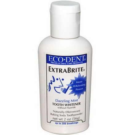 Eco-Dent, ExtraBrite, Tooth Whitener, without Fluoride, Dazzling Mint 56g