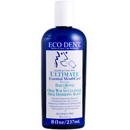 Eco-Dent, Ultimate Essential MouthCare, Daily Rinse&Oral Cleanser, Sparkling Clean Mint 236ml