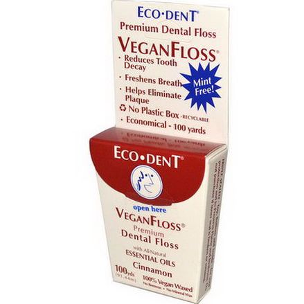 Eco-Dent, VeganFloss, Cinnamon 91.44m