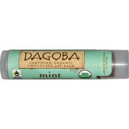 Eco Lips Inc. Dagoba, Certified Organic Chocolate Lip Balm, Mint 4.25g