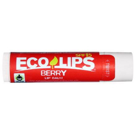 Eco Lips Inc. Lip Balm, SPF 15, Berry 4.25g