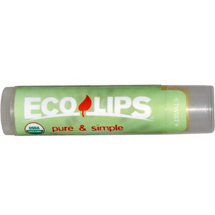 Eco Lips Inc. Pure&Simple Lip Balm, Kiwi Strawberry 4.25g