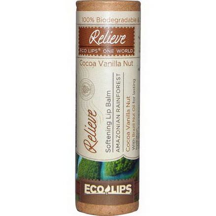 Eco Lips Inc. Softening Lip Balm, Relieve, Coconut Vanilla Nut 8.5g