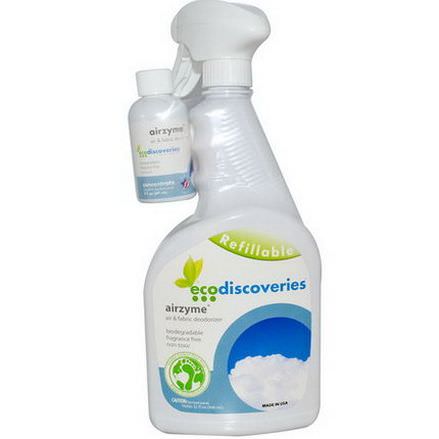 EcoDiscoveries, Airzyme, Air&Fabric Deodorizer 60ml Concentrate w/ 1 Spray Bottle
