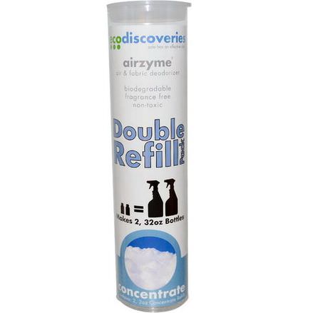 EcoDiscoveries, Airzyme, Air&Fabric Deodorizer, Concentrate Refills, 2-Pack, 2 oz Each