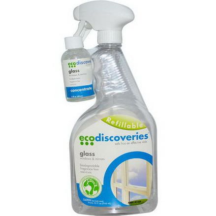 EcoDiscoveries, Glass Cleaner, Window&Mirrors 60ml Concentrate w/ 1 Spray Bottle