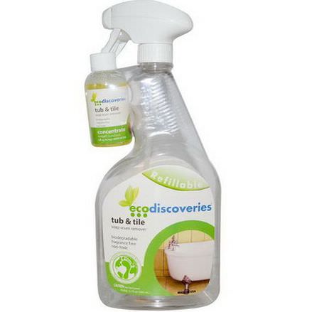 EcoDiscoveries, Tub&Tile, Soap Scum Remover 60ml Concentrate w/ 1 Spray Bottle