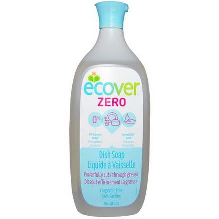Ecover, Liquid Dish Soap, Zero, Fragrance Free 739ml