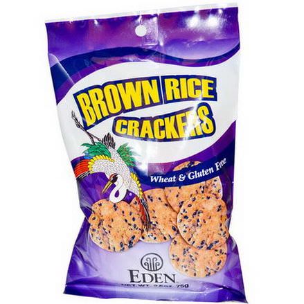 Eden Foods, Brown Rice Crackers 75g