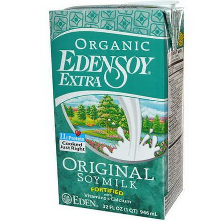 Eden Foods, Organic EdenSoy Extra, Original Soymilk 946ml