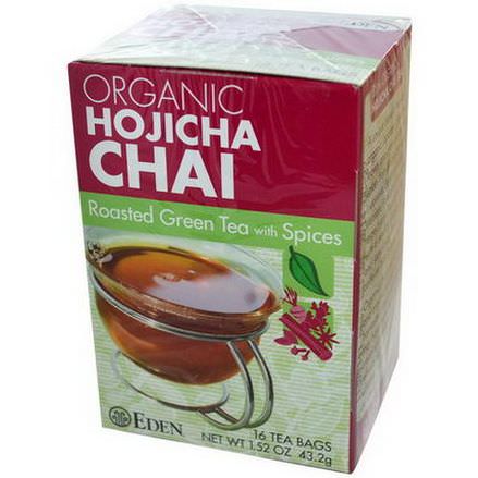 Eden Foods, Organic, Hojicha Chai, Roasted Green Tea, with Spices, 16 Tea Bags 43.2g