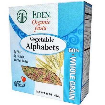Eden Foods, Organic Pasta, Vegetable Alphabets 453g