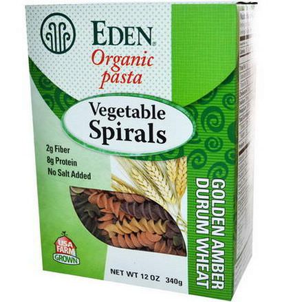 Eden Foods, Organic Pasta, Vegetable Spirals 340g