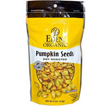 Eden Foods, Organic, Pumpkin Seeds, Dry Roasted 113g
