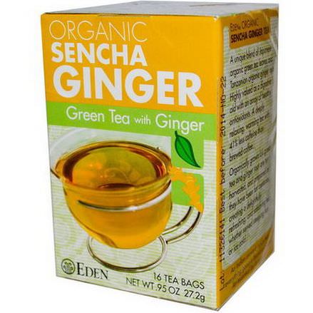 Eden Foods, Organic Sencha Ginger, Green Tea with Ginger, 16 Tea Bags 27.2g