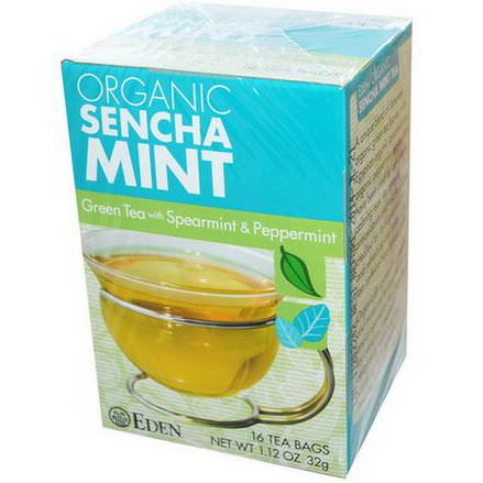 Eden Foods, Organic Sencha Mint, Green Tea with Spearmint&Peppermint, 16 Tea Bags 32g