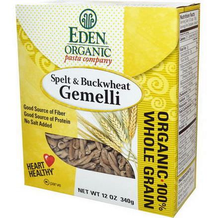 Eden Foods, Organic Spelt&Buckwheat Gemelli 340g