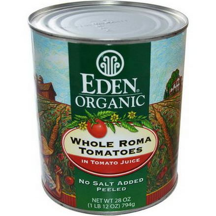 Eden Foods, Organic Whole Roma Tomatoes 794g