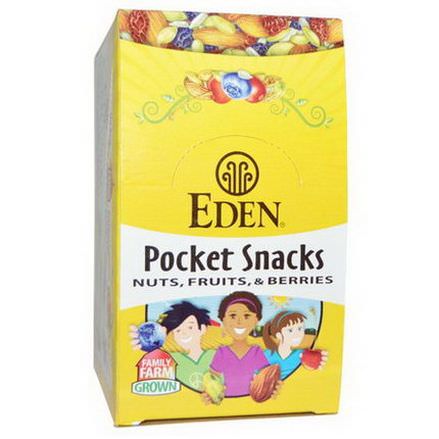Eden Foods, Pocket Snacks, Dried Cherries, Montmorency Tart, 12 Packages 28.3g Each