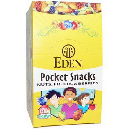 Eden Foods, Pocket Snacks, Tamari Almonds, Dry Roasted, Organic, 12 Packages 28.3g Each