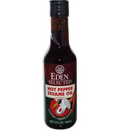 Eden Foods, Selected, Hot Pepper Sesame Oil 148ml