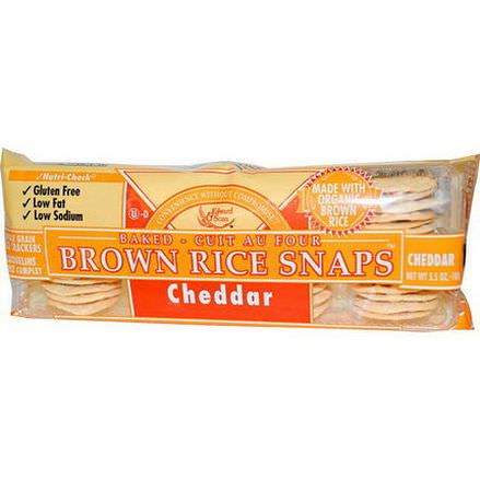 Edward&Sons, Baked Brown Rice Snaps, Cheddar 100g