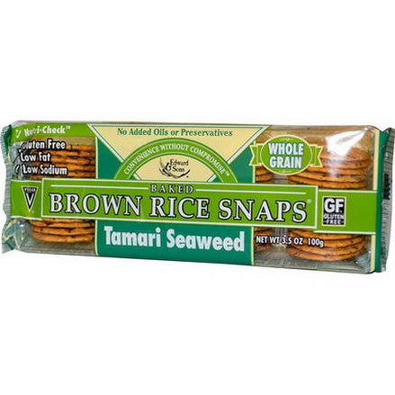 Edward&Sons, Baked Brown Rice Snaps, Tamari Seaweed 100g