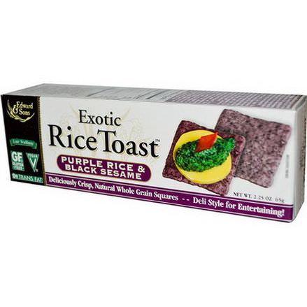 Edward&Sons, Exotic Rice Toast, Purple Rice&Black Sesame 65g