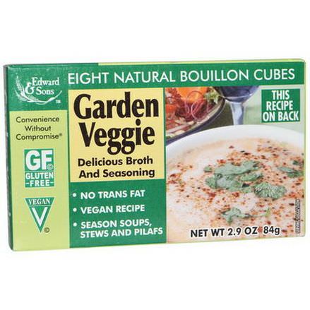 Edward&Sons, Garden Veggie Bouillon Cubes, 8 Natural Bouillon Cubes 84g