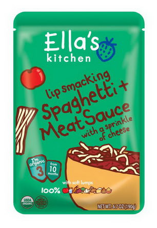 Ella's Kitchen, Lip Smacking Spaghetti Meat Sauce with a Sprinkle of Cheese, Stage 3 190g