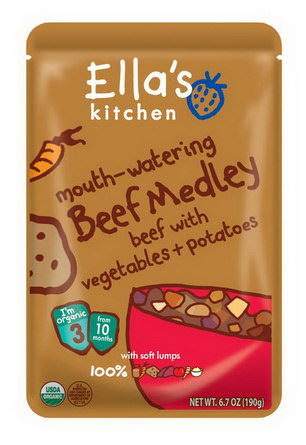 Ella's Kitchen, Mouth-Watering Beef Medley Beef with Vegetables Potatoes, Stage 3 190g