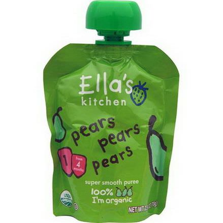 Ella's Kitchen, Pears Pears Pears, Super Smooth Puree 70g