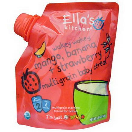 Ella's Kitchen, Wakey Wakey Mango, Banana Strawberry Multigrain Baby Cereal, Stage 2 150g