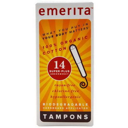 Emerita, Tampons, Super-Plus Absorbency, 14 Tampons