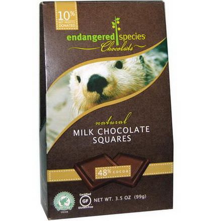 Endangered Species Chocolate, Milk Chocolate Squares 99g