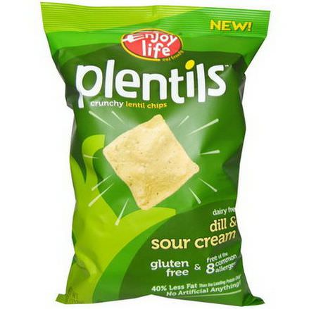 Enjoy Life Foods, Plentils, Crunchy Lentil Chips, Dill&Sour Cream 113g