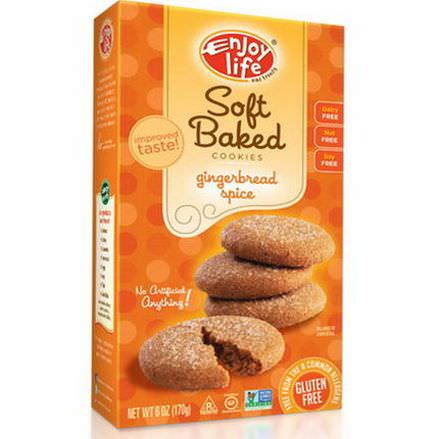 Enjoy Life Foods, Soft Baked Cookies, Gingerbread Spice 170g