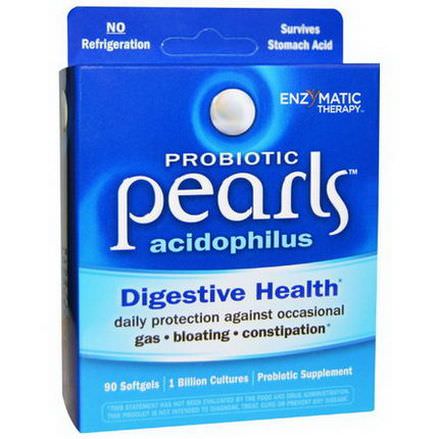 Enzymatic Therapy, Probiotic Pearls Acidophilus, 90 Softgels