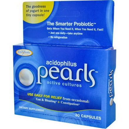 Enzymatic Therapy, Acidophilus Pearls, Active Cultures, 30 Capsules