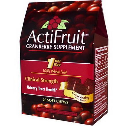 Enzymatic Therapy, ActiFruit, Cranberry Supplement, 20 Soft Chews